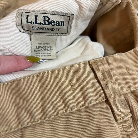 LL. Bean Tan Khaki Standard Fit Jeans Size 32W Mens - Picture 2 of 7